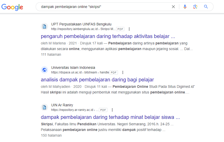 Mencari Judul Skripsi di Internet